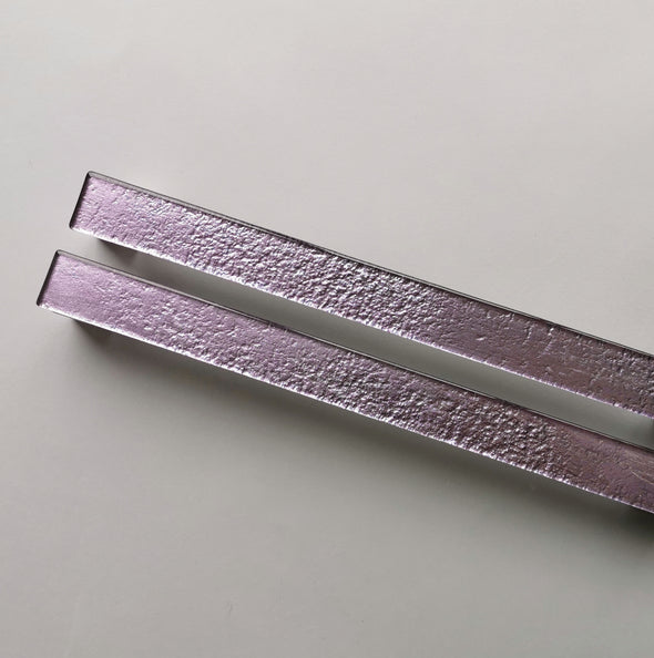 A Set of 2 Large Glass Pulls in Lilac Purple. Large Violet Glass Pull. Fused Glass Cabinet Pull - lilac purple lilac purple 0033