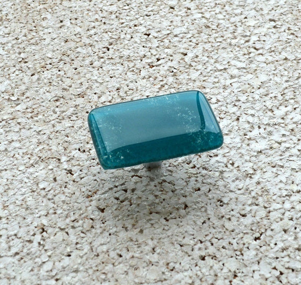 Teal Green Glass Knob. Fused Glass Teal Green Knob. Fused Glass Teal Green Cabinet Handle