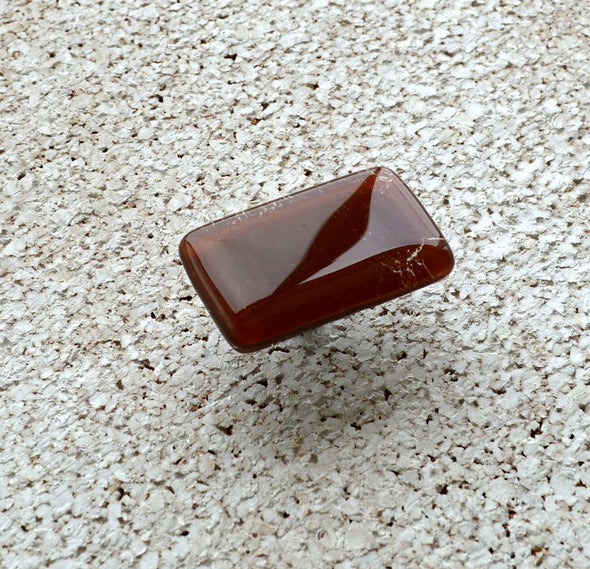 Chocolate Brown Fused Glass Knob. Fused Glass Brown Knob