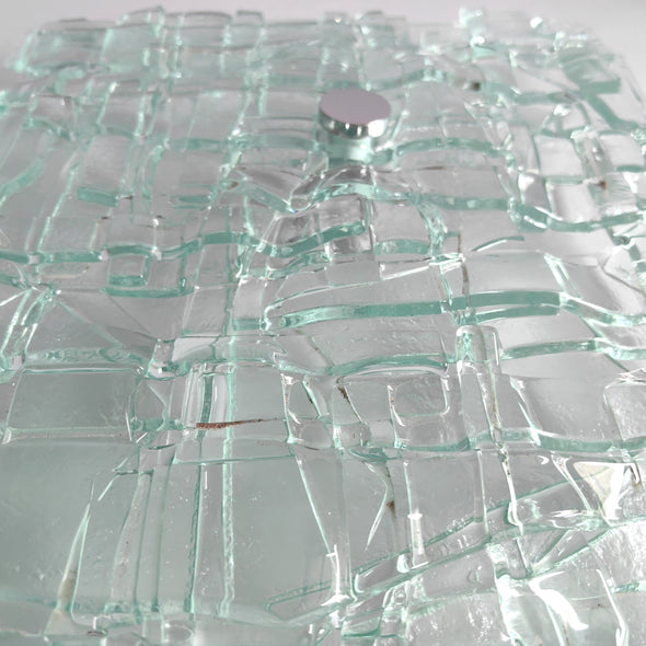 Fused Clear Glass Wall Art Panel. Detailed Glass Wall Panel. Modern Glass Wall Art. Original Glass Art. Artistic Glass Art. Box 5