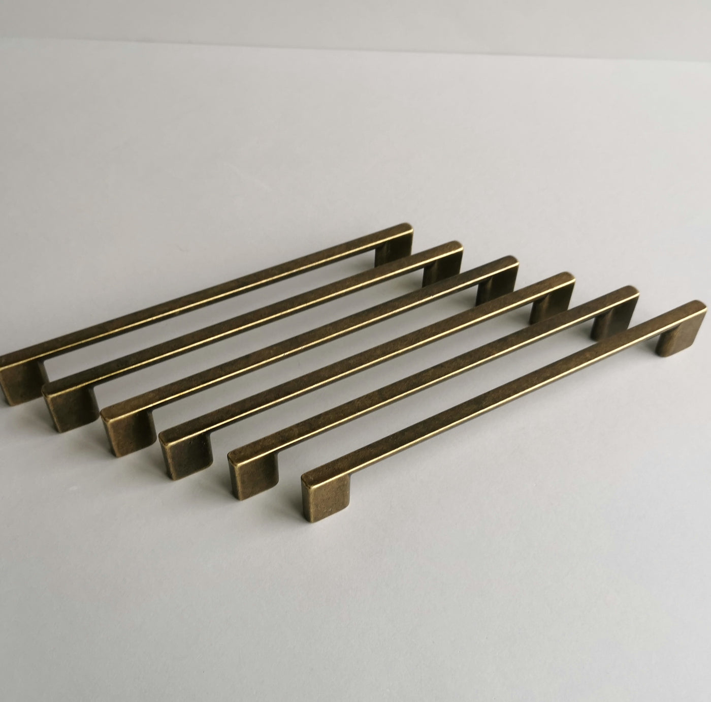 Rustic Brass Hardware Set of 6 Antique Brass Finish Cabinet Pulls. Rustic Cabinet Hardware ...