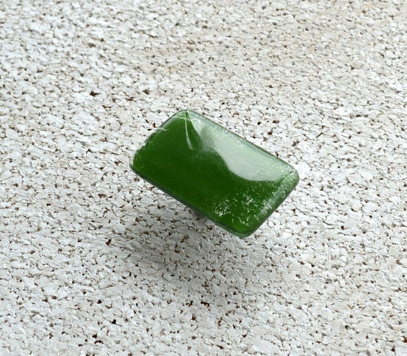 Moss Green Glass Knob. Fused Glass Sage Green Knob. Fused Glass Green Cabinet Handle