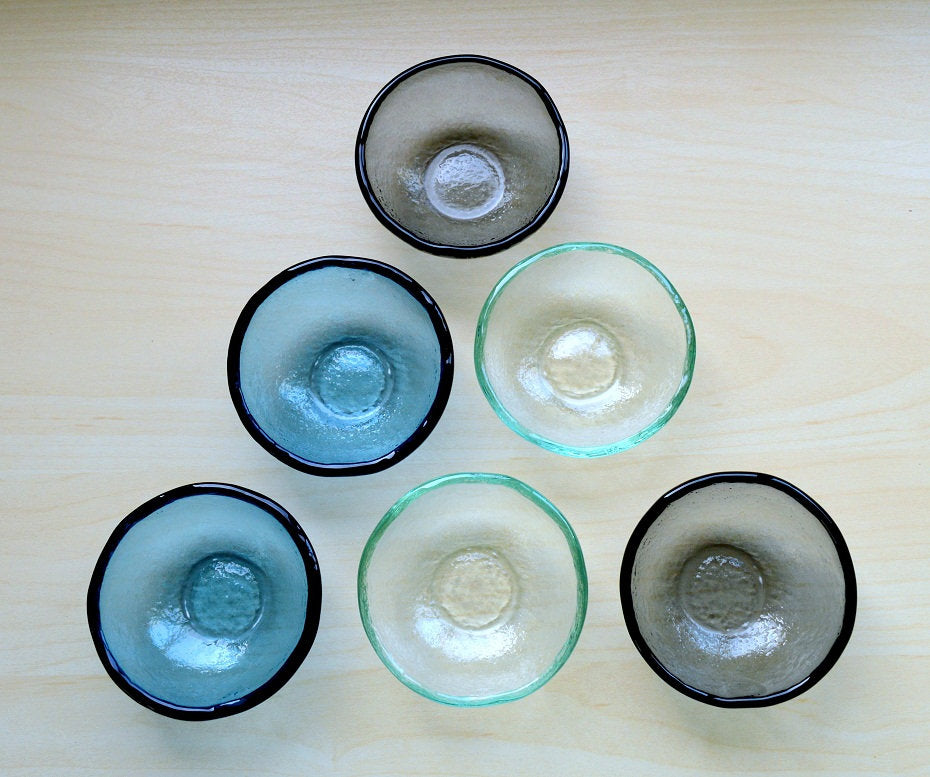 Set of Twelve Fused Glass Small Bowls. Soy Sauce Bowl. Small Dessert B –  Vetrocity