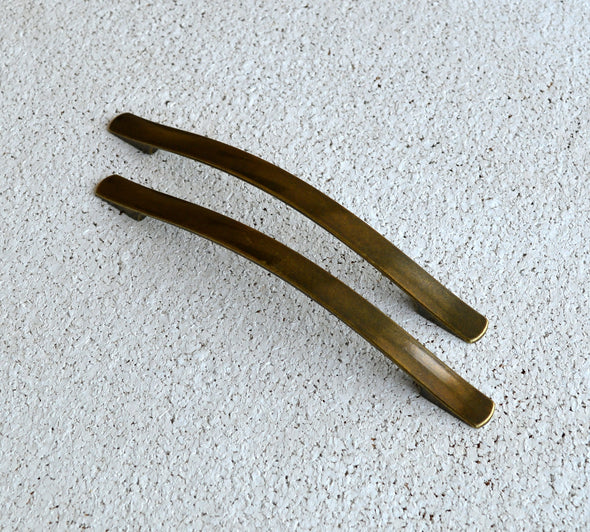 Set of 6 Rustic Brass Cabinet Handle. Rustic Cabinet Pull. Dark Brass Drawer Handle 6141