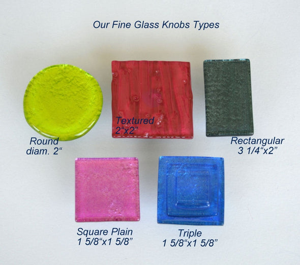 Unique Purple Sparkle Glass Knob. Modern Accent Purple Glass Knob. Artistic Fused Glass Handle - 0015