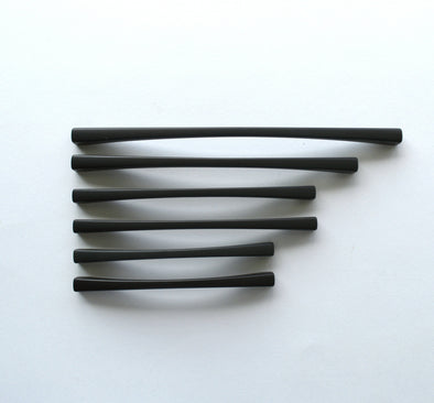 Set of 6 Modern Black Matte Cabinet Pull. Black Cabinet Hardware. Contemporary Handle 715
