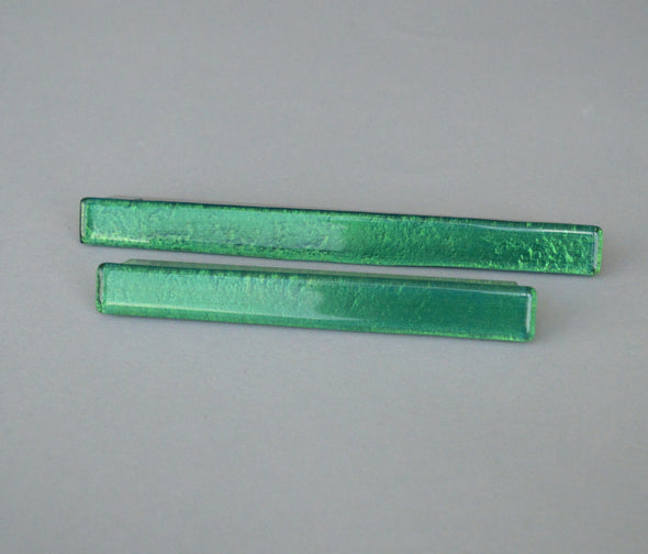 Fused Glass Jade Green Accent Cabinet Pull. Green Glass Handle 0018
