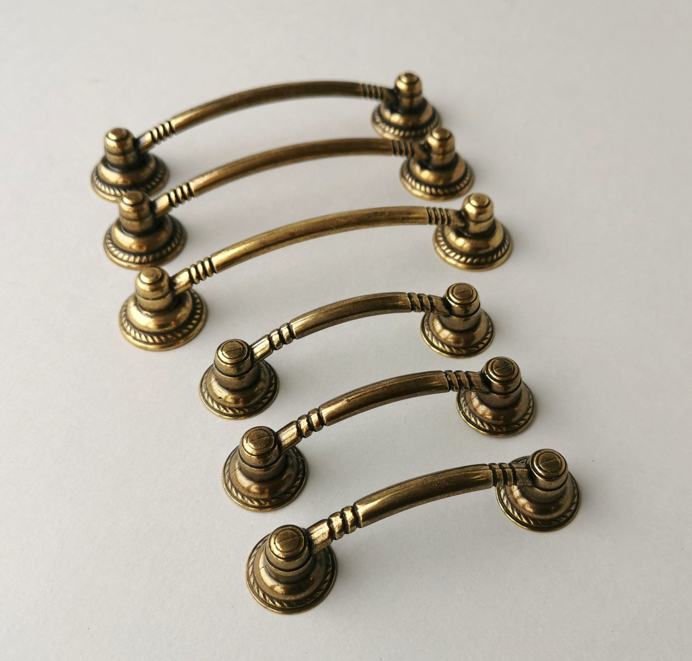 Set of 6 Brass Cabinet Handle. Boho Cabinet Pull. Brass Drawer Handle. – Vetrocity