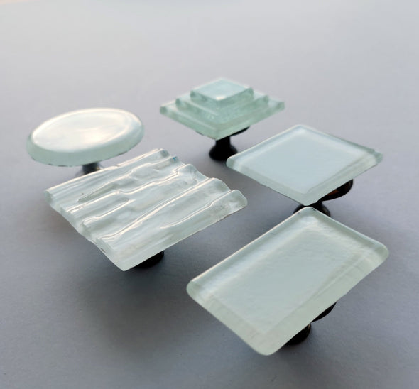 White Accent Glass Knob. White Matte Glass Knob. Artistic White Glass Handle. Accent Glass Knob 0037